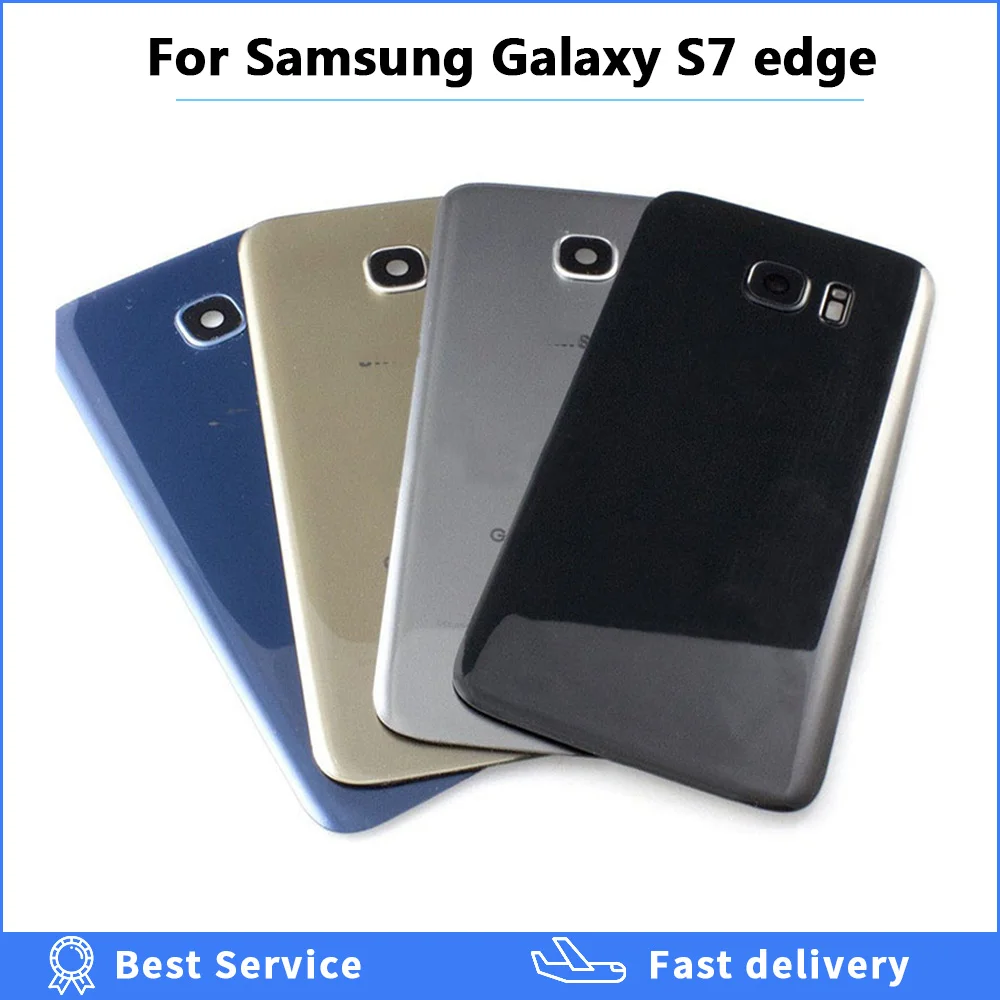 Стеклянная задняя крышка батарейного отсека для Samsung Galaxy S7 edge G935F замена с/без
