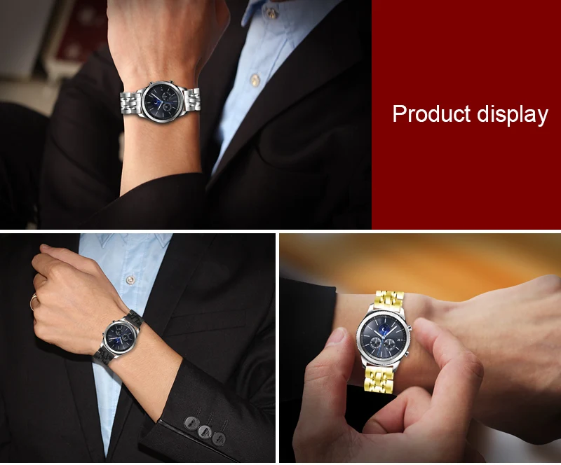 Нержавеющая сталь часы ремешок для Fossil 20 мм 22 мм Quick Release+ Бабочка Пряжка металлический ремешок на запястье петля браслет черный серебристый