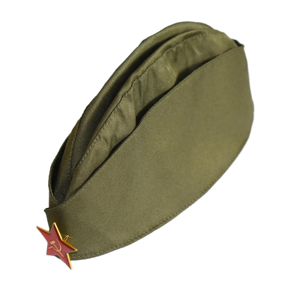 

WWII USSR SOVIET MILITARY GARRISON HEADWEAR CAP HAT WITH BADGE-50029