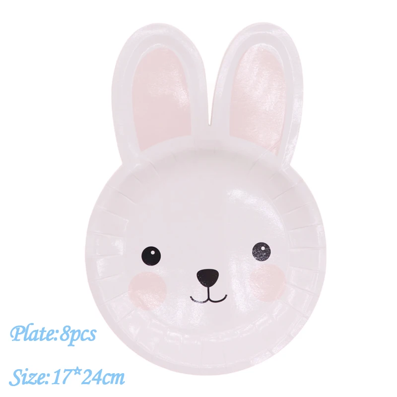Одноразовые бумажные тарелки в форме кролика из мультфильма тарелка обеденная