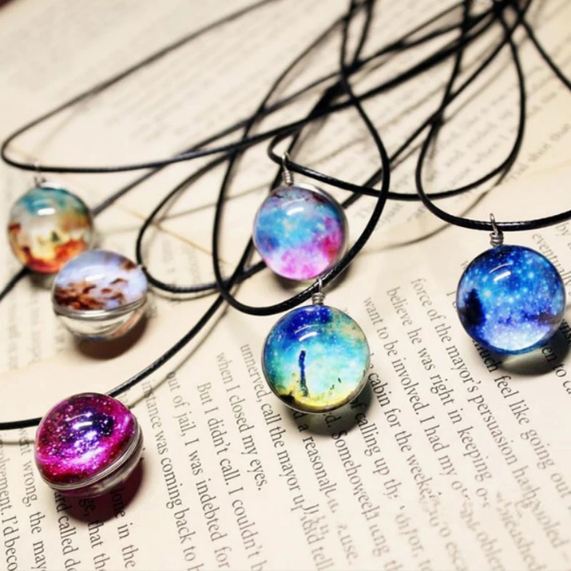 1 шт. модные ожерелья для женщин эффектные двойные планеты Харадзюку Звезды