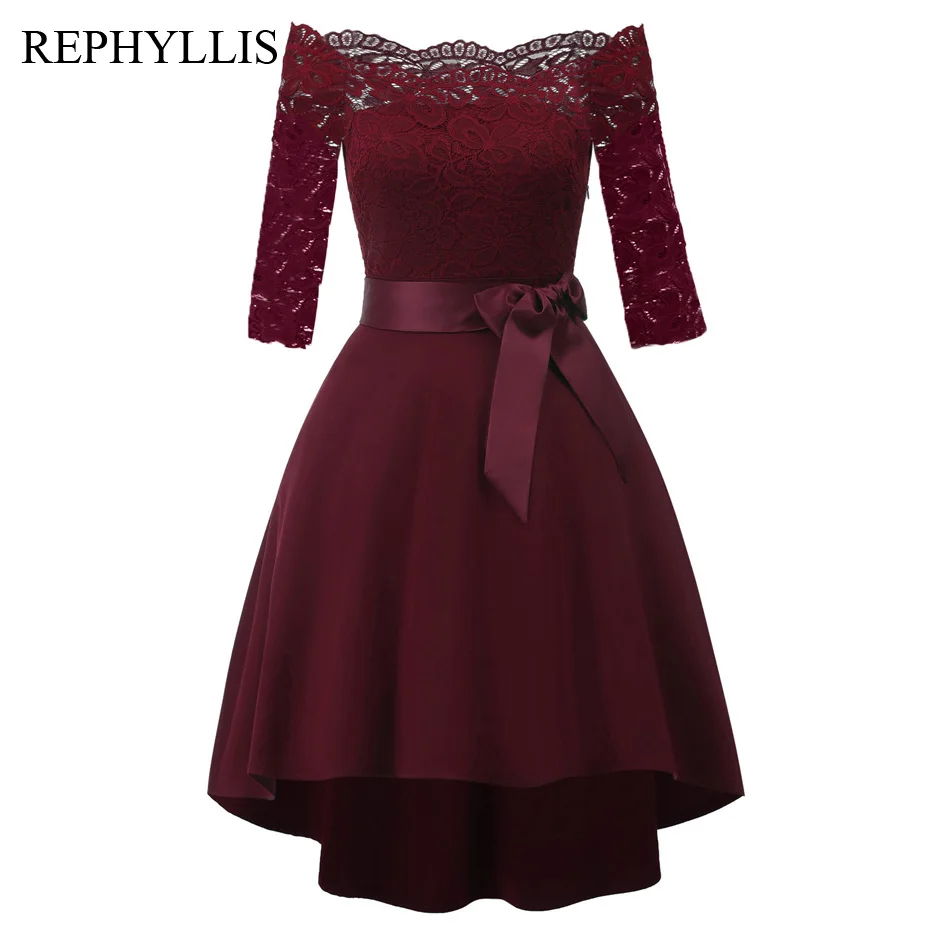 REPHYLLIS женское кружевное Сексуальное Женское Слэш шеи 2/3 с длинными рукавами в