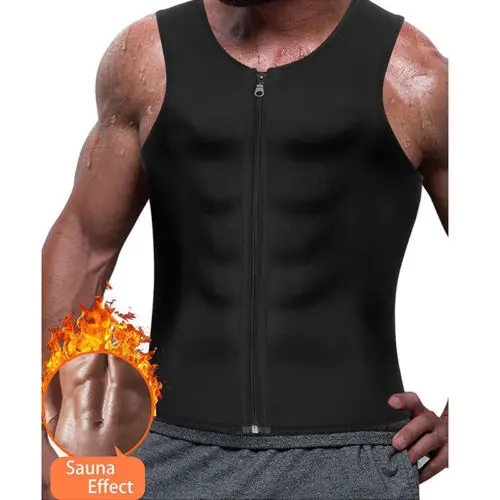 2019 New Men's Sweat Vest Body Shaper Shirt Thermo Slimming Sauna Suit Weight Loss Black Shapewear Ultra Neoprene Waist Trainer | Женская