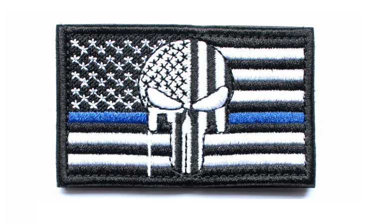 Нашивки с черепами военный значок патч американским флагом тактическая нашивка