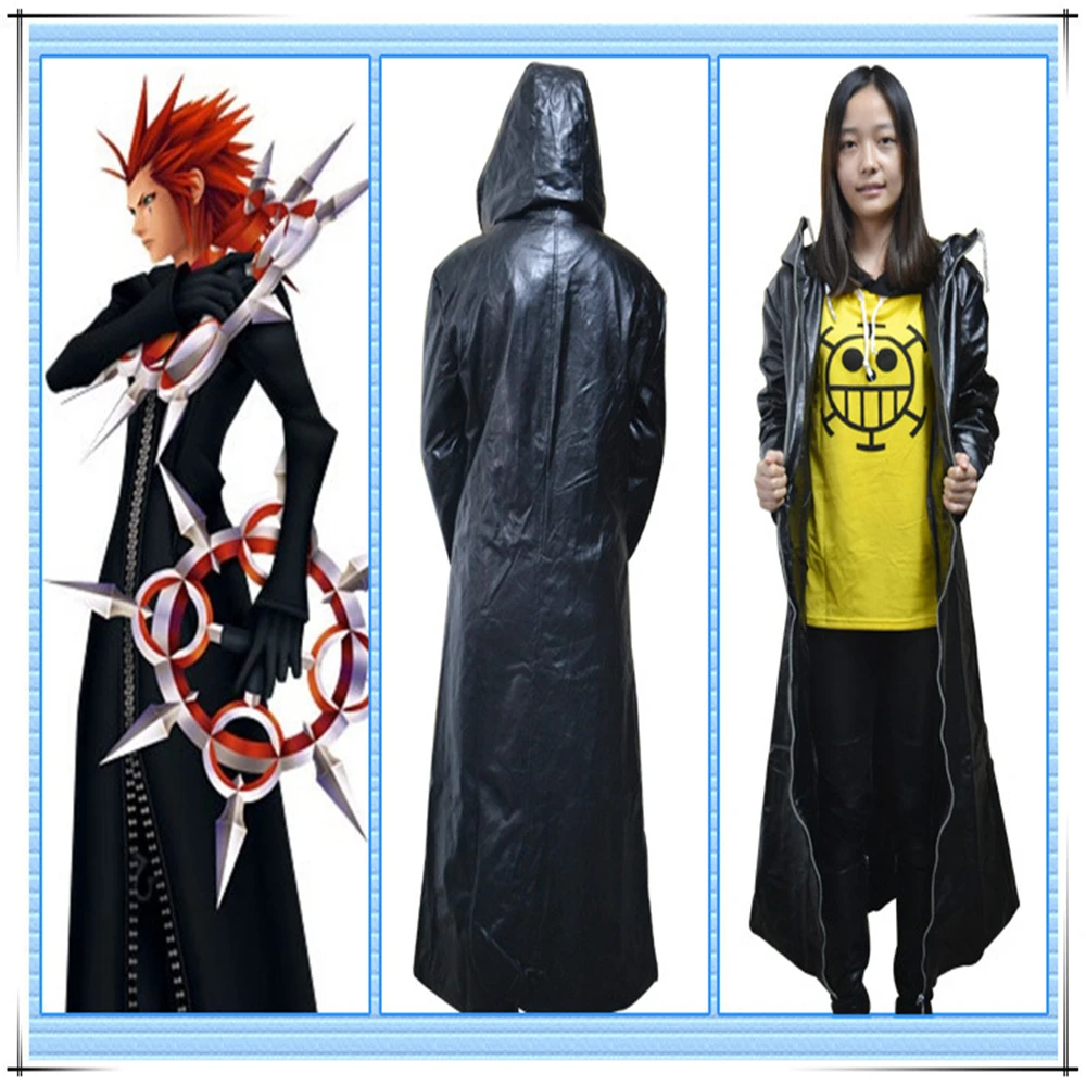 Организация XIII Kingdom Hearts 2 Young Xehanort Косплей Костюм Хэллоуин осень зима мужская одежда из искусственной кожи длинное платье