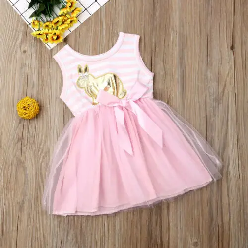 UK Toddler Infant Kids Baby Girls Summer Lace Dress Princess Party Dresses 0-4Y | Детская одежда и обувь