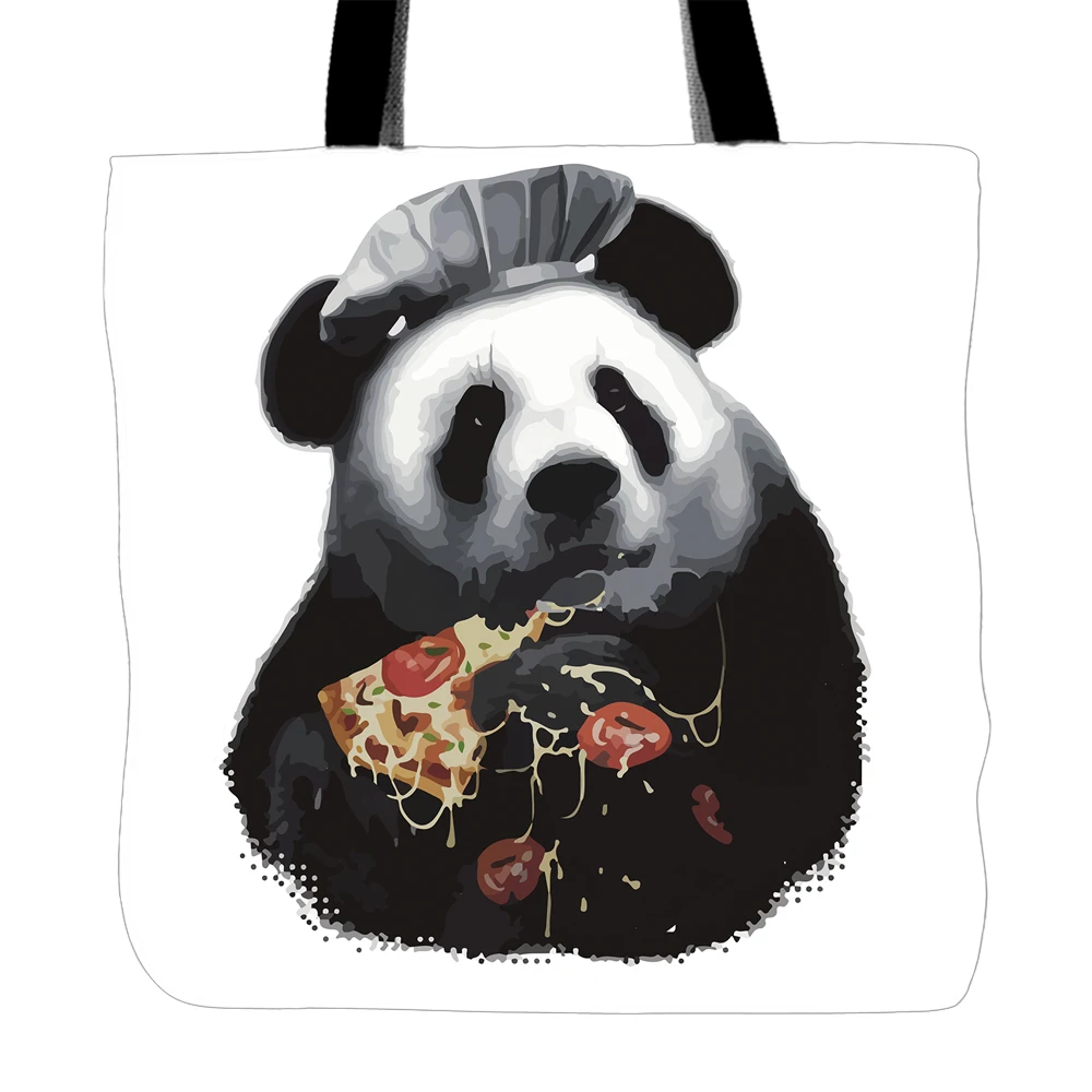 Женская сумка тоут с принтом в виде панды шеф повара пиццы|tote bag|hand baga bag |