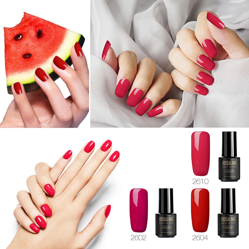 

(Choose 24 )Rosalind Gel Lacquer 7ML Pure Series hot Nail Art Semi Permanent for Manicure Gel Polish Soak Off UV Gel nail polish