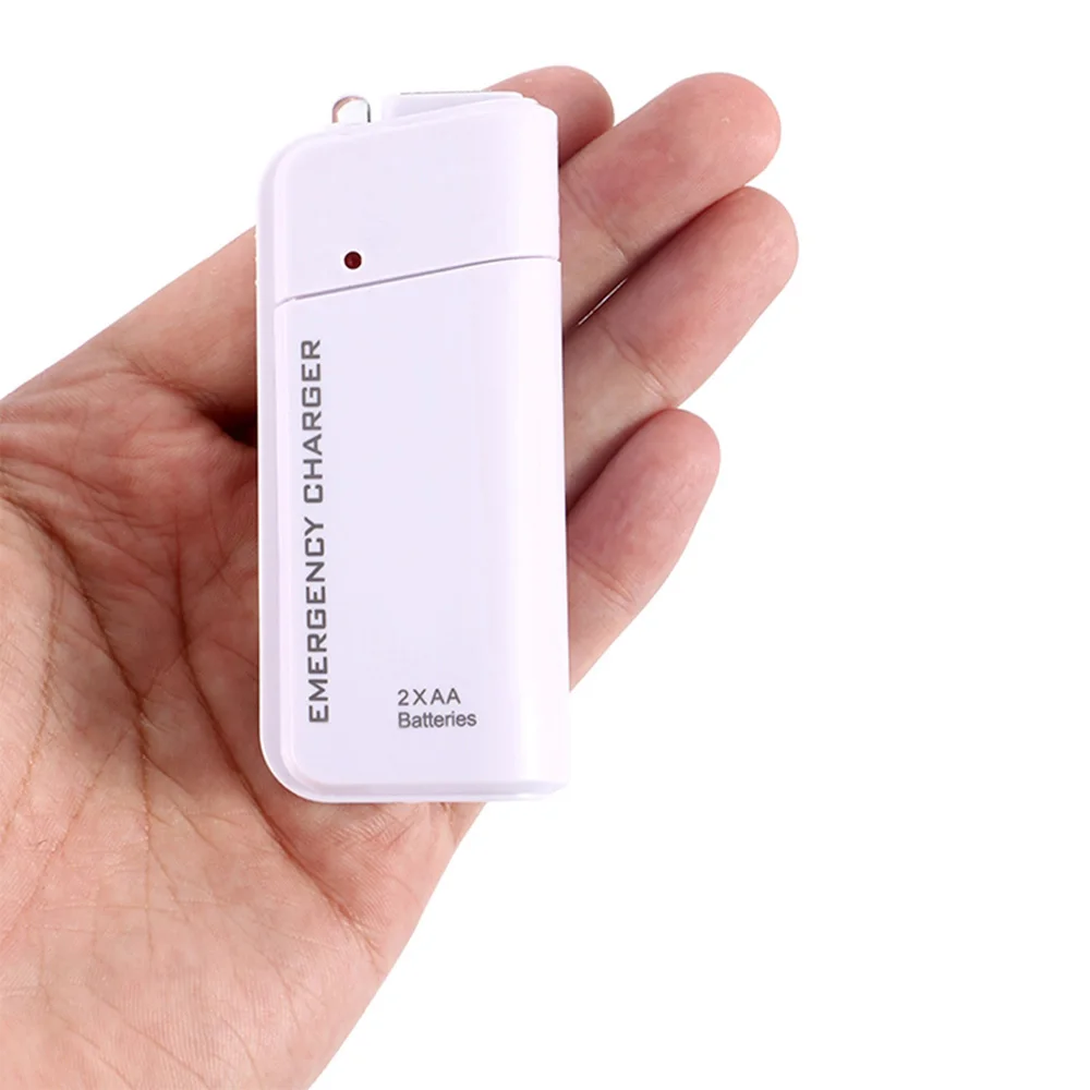 Аварийное USB зарядное устройство SHY двойная батарея AA для iPhone со светодиодным