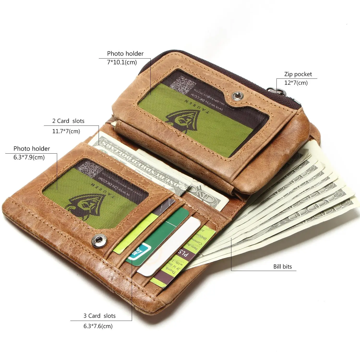 Мужские кошельки из натуральной коровьей кожи брендовый дизайнерский складной