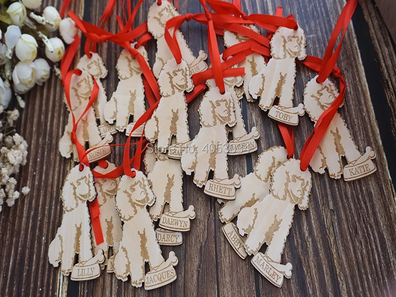 Игрушечный Пудель Рождественское украшение персонализированный семейный