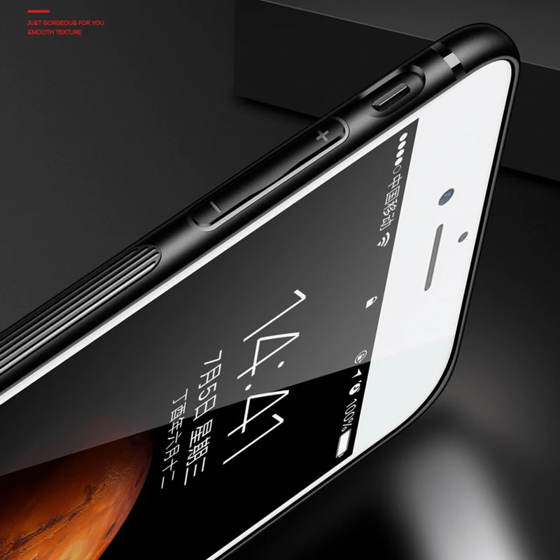 Чехол из закаленного стекла для iPhone XS Max 8 Plus 7 X роскошная гибридная задняя крышка