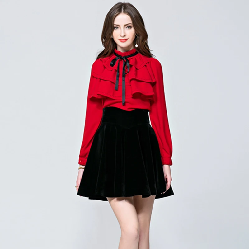 Высокое качество 2017 модная новинка осень Подиумные дизайнерские рубашки для