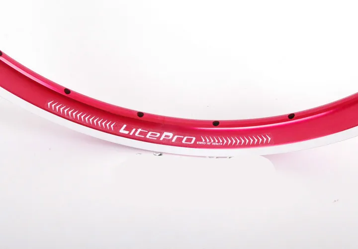 Litepro kpro 18 ''диски 355x14 двухстенные складные велосипедные BMX колесные диски для