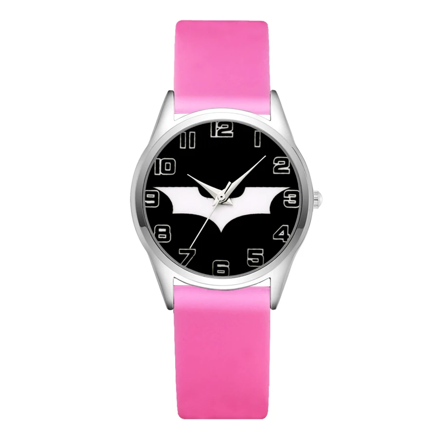 Cartoon bat style Children's Watches Women's Students girls Boys Quartz Soft Silicone strap Wrist Watch JC12 | Наручные часы