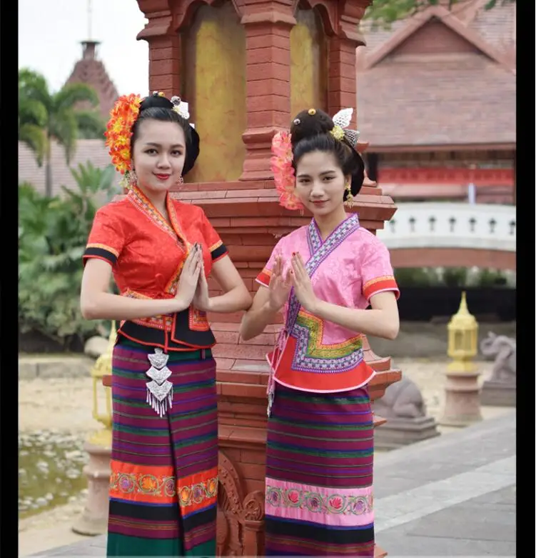 

Thailand Vietnam Laos Dai Princess Dress female beauty catwalk work costume Disfraz de minoritarios Yunnan minority costume