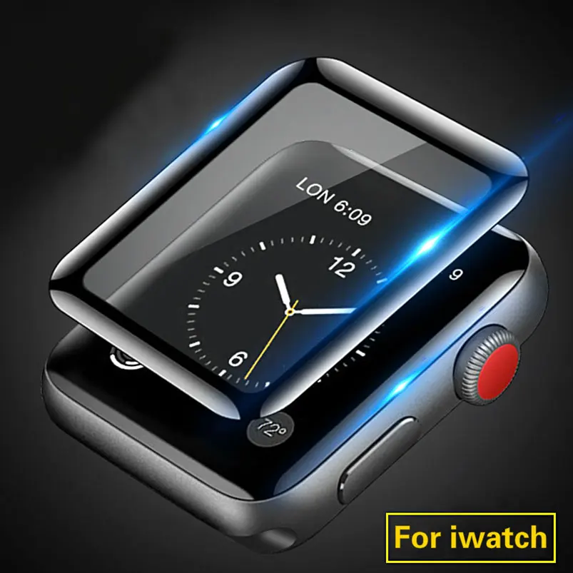 Защитная пленка из закаленного стекла с полным клеем для iWatch Apple Watch серии 4 3 2 1 38
