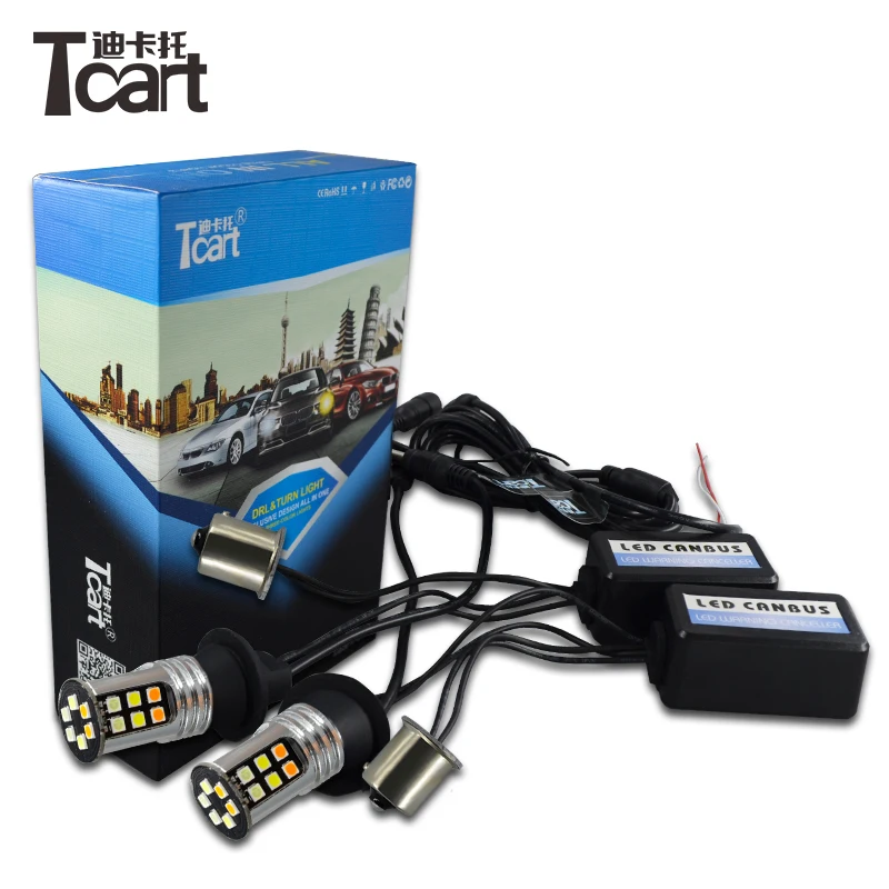 Tcart Автомобильные светодиодные DRL дневные ходовые огни поворотные сигнальные
