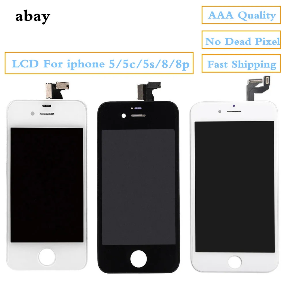 ЖК дисплей для iPhone 8 plus дигитайзер сенсорного экрана в сборе 5 5s 5c полная замена
