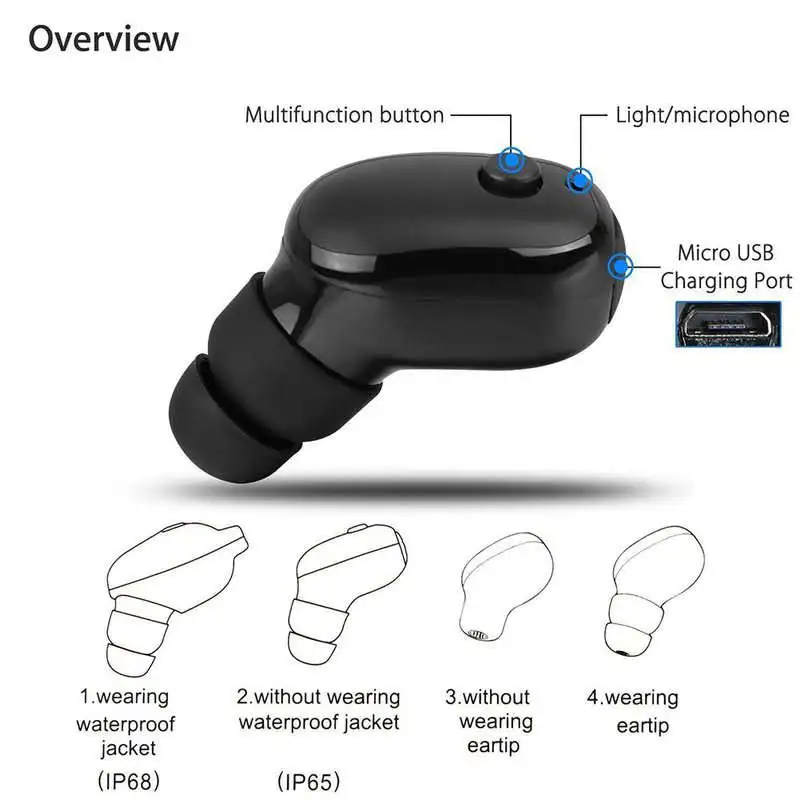 ABSQ Ip67 Водонепроницаемый Bluetooth 4 2 гарнитуры для плавания беспроводные наушники