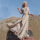 Женское шикарное летнее платье в стиле бохо, шифоновое длинное платье макси, сарафан