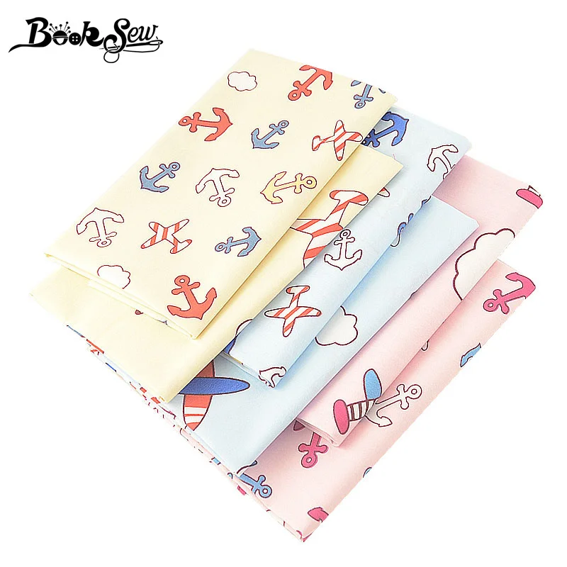 Booksew 100% хлопок саржевая ткань 6 шт./лот 40 см x 50 домашний текстиль Детские простыни