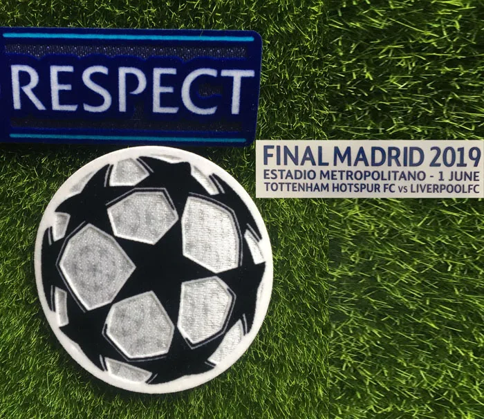 UCL Final матч деталь патч респект и Starball патч и 5 кубков чемпионов патч футбольная нашивка