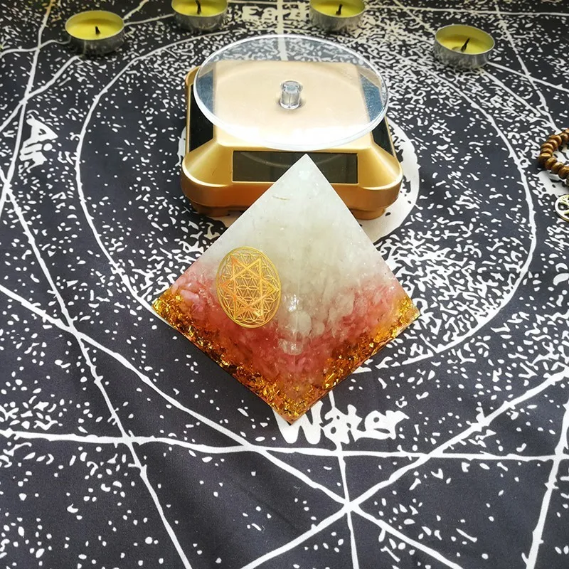 Оргонит энергия Пирамида Анахата Чакра Ариэль белый кристалл порошок