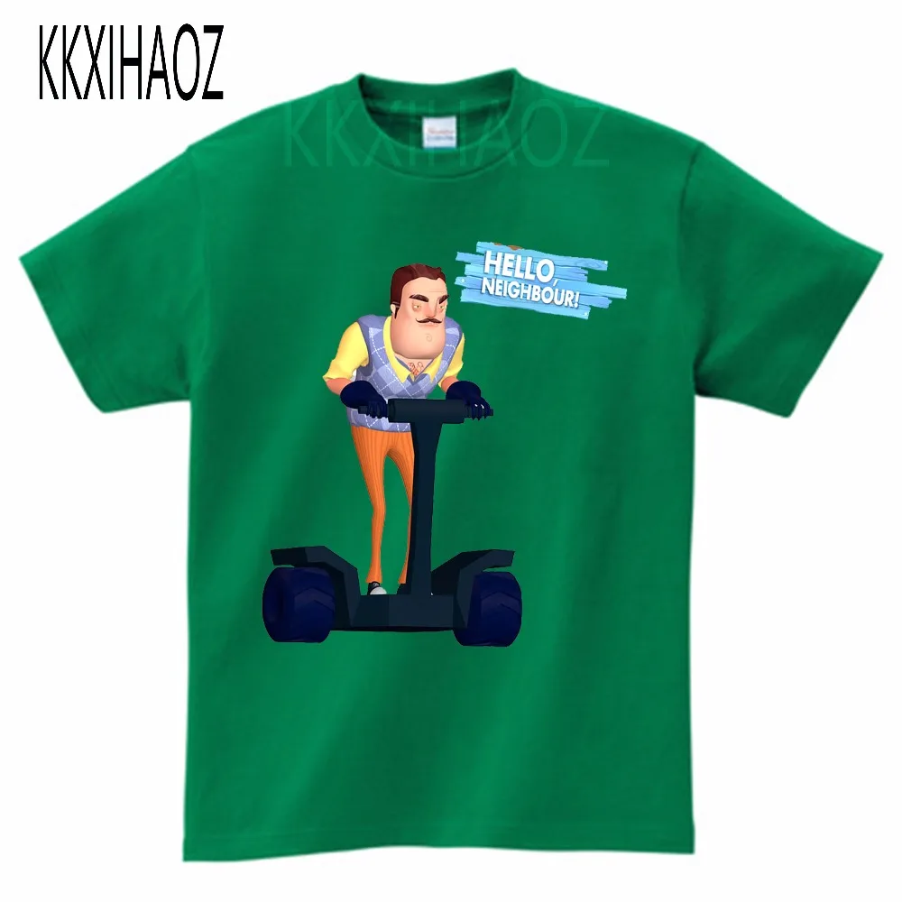 Топы для мальчиков с принтом Hello neighbor коллекция 2021 года детские футболки Детская