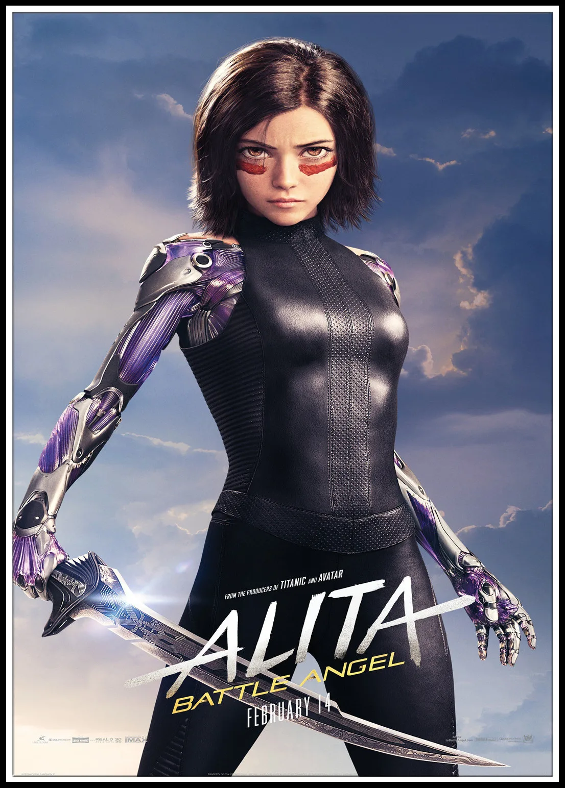 Постер Alita Battle Angel новинка 2019 постеры в виде фильма белая бумага картина на стену