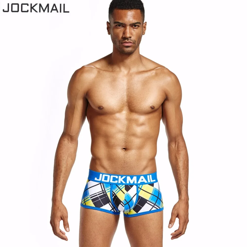 JOCKMAIL, фирменное Мужское нижнее белье, боксеры, шорты, классические клетчатые сексуальные трусы, calzoncillos hombre, боксеры, marca cuecas, боксеры для геев, нижнее белье