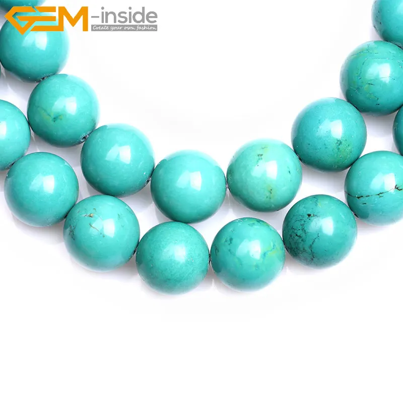 Крашеный цвет круглый старый Turquoises модные популярные бусины для изготовления