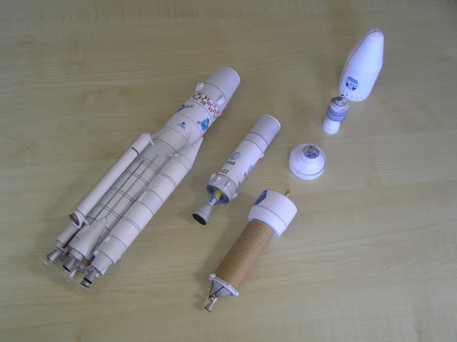 Высококачественная Бумажная модель Европейского Ариана 4 rocket Paper Kit|Картонные