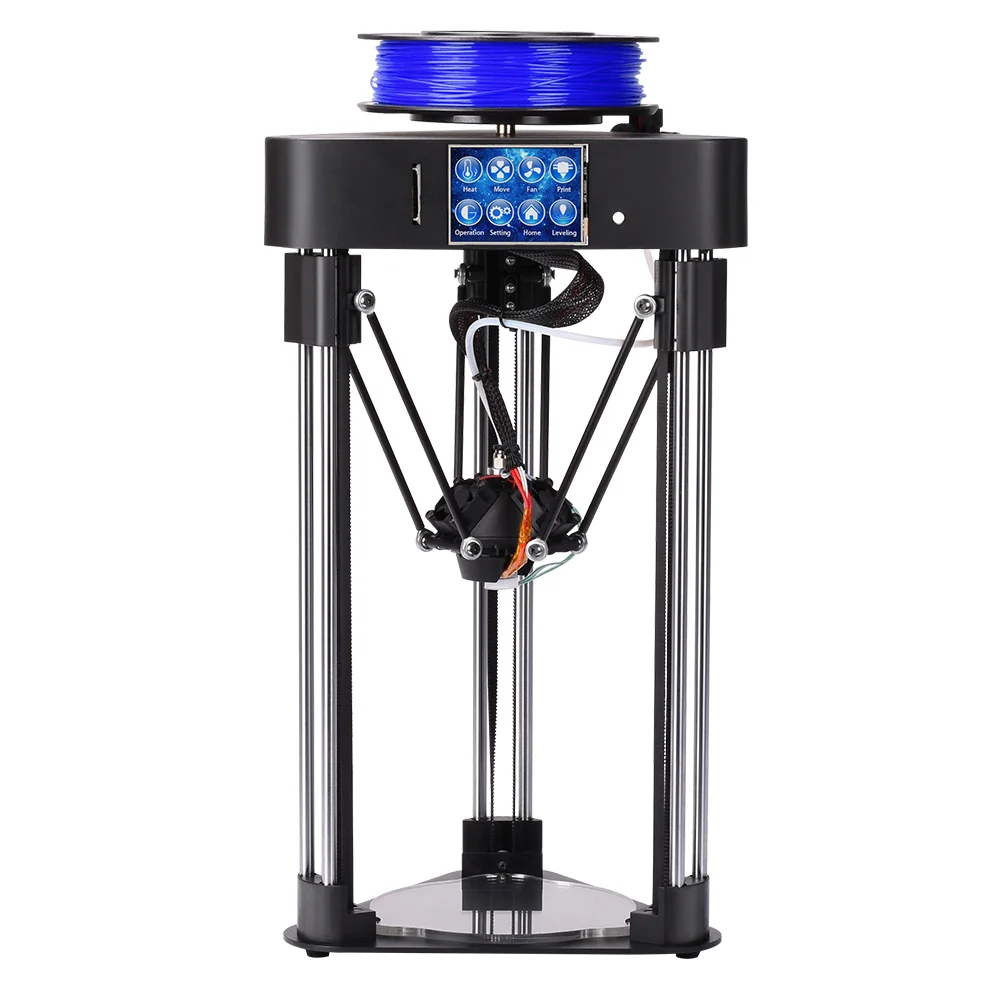 black BIQU 3D принтер BIQU маг Высокая точность мини коссель Настольный impressora полная сборка с выключением питания - Цвет: black