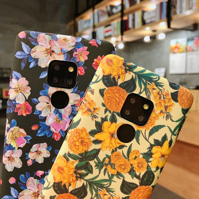 Матовый чехол из поликарбоната для Huawei Magic 2 Honor 10 P20 Pro Lite Mate 20 с цветочным рисунком