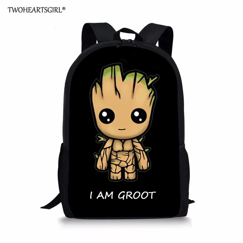 Новая школьная сумка с рисунком I am Groot для мальчиков-подростков, крутая ортопедическая школьная сумка, Черные милые детские рюкзаки для начальной школы - Цвет: Z2875C