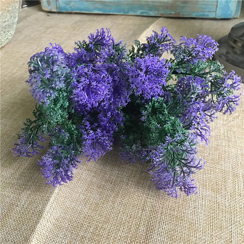 Purple Морские водоросли растения пластиковые искусственные цветы для декора сада, искусственные растения искусственный букет листва зелени - Цвет: Purple