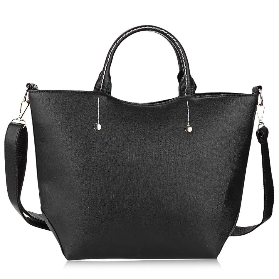 Sexy Red Large PU Leather Women's Handbag Brands Elegant Ladies Messenger Bags Sacthel Purse Crossbody Tote Black Big Bag | Багаж и