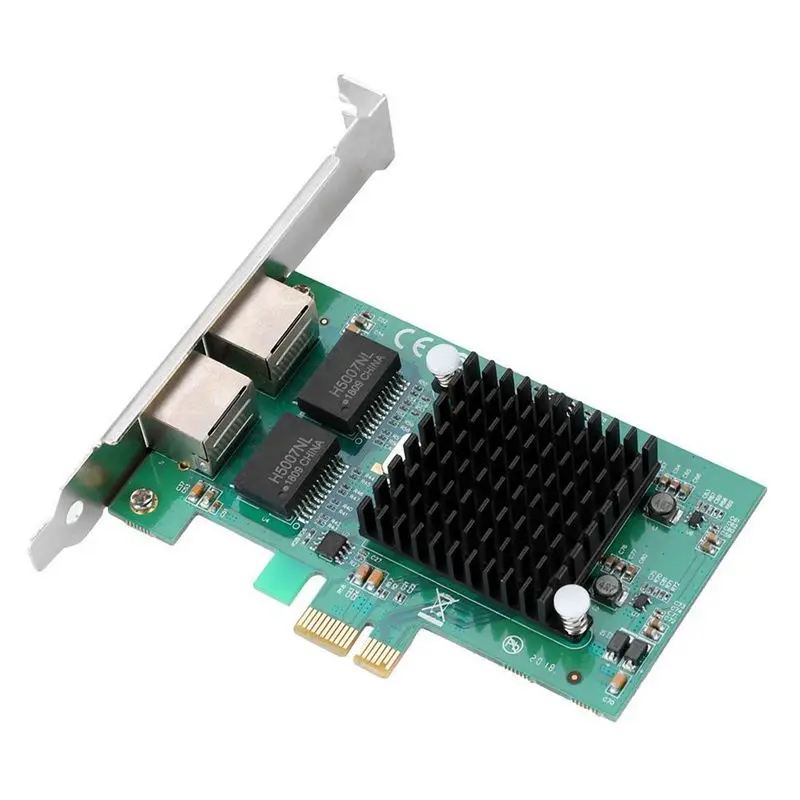 Для Intel 82575 Pci-E X1 2-портовый гигабитный Ethernet-сервер адаптер сетевая карта для ПК |
