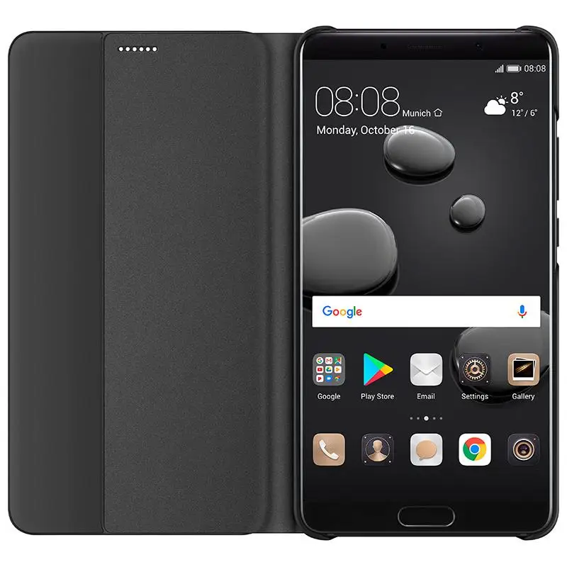 Оригинальный huawei mate 10 чехол умный вид Окно Флип кожаный Пробуждение и замок