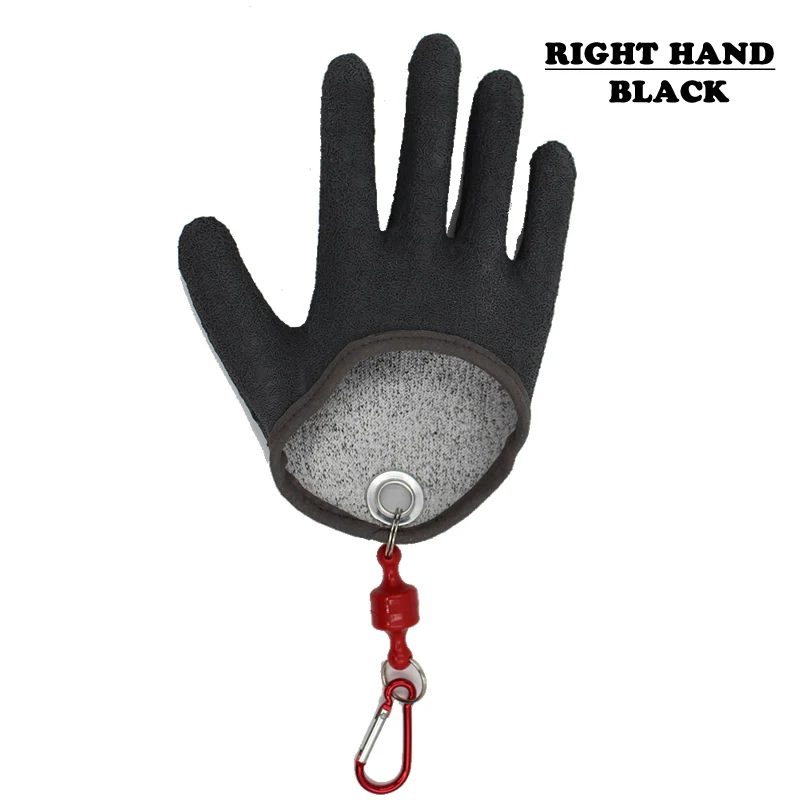 Black Right Hand 1 шт наружные портативные рыболовные перчатки с крюк-магнит для ловли рыбаков противоскользящие устойчивые к порезам перчатки Серые - Цвет: Black Right Hand