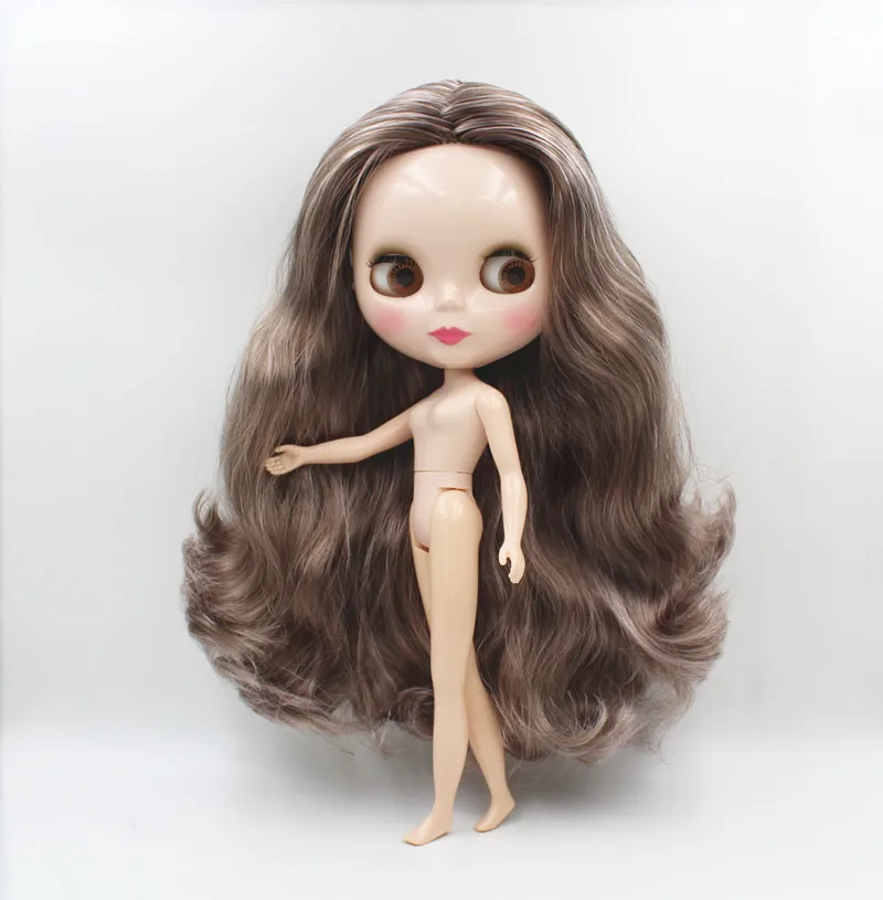 Кукла Blygirl кукла Blyth серая смешанные цвета без челки и кудрявых волос обычное тело