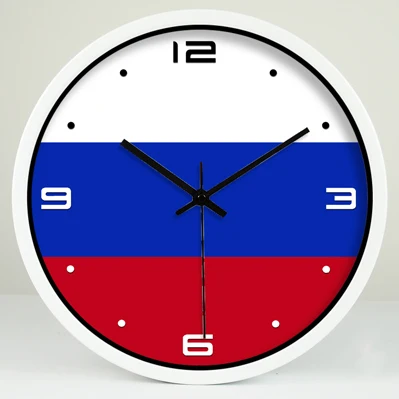 Новинка 2016 модные 12-дюймовые настенные часы украшение для дома с российским