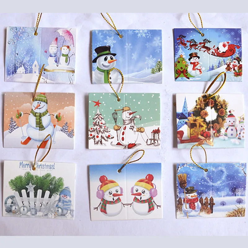 20 шт. детские поздравительные открытки разные стили санта клауса мини подарок