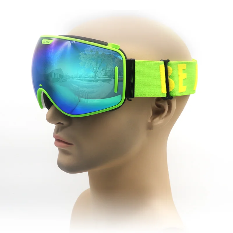 Лыжные очки двойной большой объектив UV400 Анти туман Лыжная маска мужские и