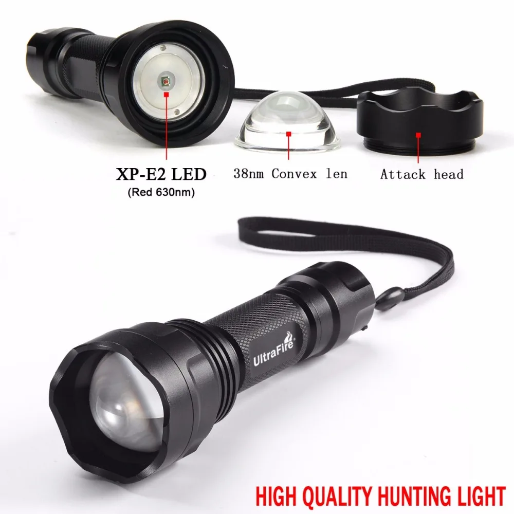 Взрывные модели горячий светодиодный фонарик XP-E2 красный фонарь охота ночная