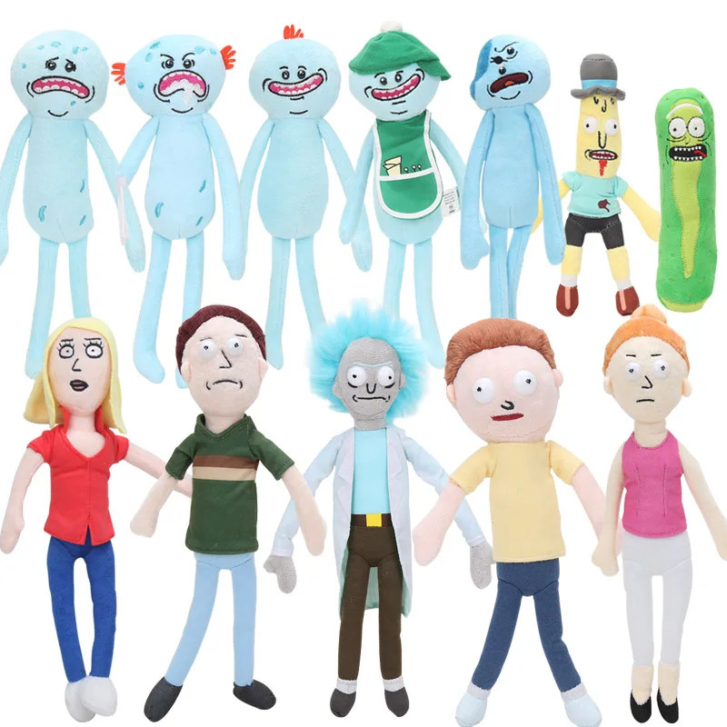17 см 30 Морти пеные счастливые грустные Meeseeks Mr Poopybutthole Pickle Rick Мягкие плюшевые