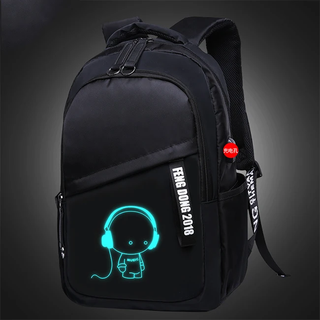 1 PCS Full Black Школьные сумки большой емкости унисекс рюкзак для мальчиков и девочек водонепроницаемый Детский Школьный Рюкзак Студенческая Повседневная дорожная сумка рюкзак - Цвет: 1 PCS Full Black