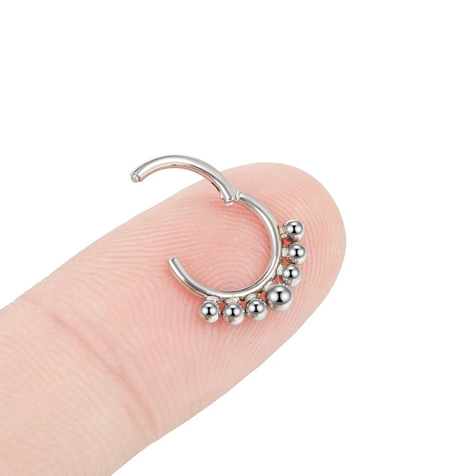 1 шт. стальное кольцо для пирсинга Daith Helix Rook пирсинг Ушная Перегородка Clicker кольца