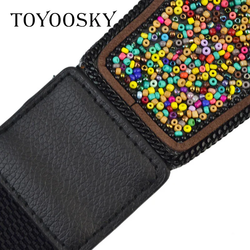 Женский широкий ремень TOYOOSKY роскошный этнический пояс с бирюзой в богемном стиле